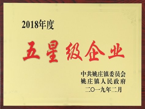 2018年度五星級企業(yè)